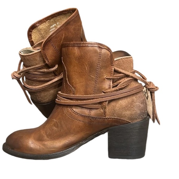 FREEBIRD | CASEY - Cognac Leather Western Cowboy Boots SZ 7 NEW - Picture 4 of 9